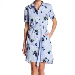 ECI Floral & Pinstripe Dress